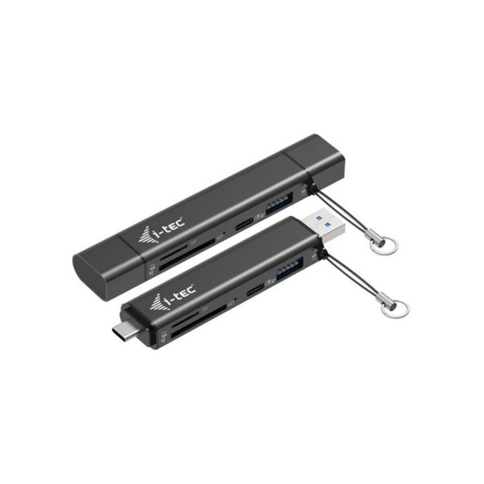 I-Tec Usb-C / Usb-A Kartenleser Schwarz - Usb Typ C/Usb 2.0 Verbindung - Kunststoffgehäuse - Nettogewicht 0,1 Kg 8595611707872