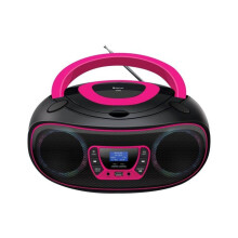 Draagbaar roze stereo systeem - Denver - 2 x 1,8 - 2,6 - 5 - Geen SD-kaart - Geen timer - 2 jaar garantie