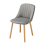(Light Grey, Set of 6) Velvet Dining Chairs with Ergonomic Backrest, Wooden Legs - GOEURVANT 7