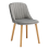 (Light Grey, Set of 6) Velvet Dining Chairs with Ergonomic Backrest, Wooden Legs - GOEURVANT 8