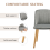 (Light Grey, Set of 6) Velvet Dining Chairs with Ergonomic Backrest, Wooden Legs - GOEURVANT 10