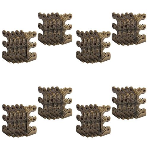 40PC Skiffers Baseboard Corner Protectors,Solid Brass Skirting Board Protectors,Baseboard Corner Protectors Bronze