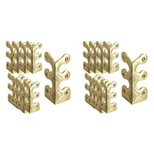 20PC Skiffers Baseboard Corner Protectors,Solid Brass Skirting Board Protectors,Baseboard Corner Protectors Gold