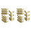20PC Skiffers Baseboard Corner Protectors,Solid Brass Skirting Board Protectors,Baseboard Corner Protectors Gold 1