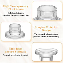 20X Glass Candlestick Holders: Clear Candle Sticks Holder Decor Candle Holder for Table Centerpiece Wedding Party