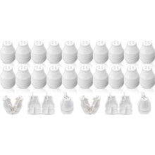Lot de 20 Embouts de Tirette pour Stores - Conception Anti-Étranglement à Déclenchement Rapide (Forme Cloche, 4 Trous) Languettes Plastique