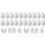 20 Pack Blind Pull Cord Knobs-Anti-Strangulation Breakaway Design (Bell Shape, 4-Hole) Plastic Tabs, Install Fits Blinds 1