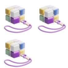 3X Pill Box with Lanyard 8 Grid Magnetic Portable Medicine Dispenser Case for Travel Vitamin Tablet Storage