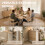 Homcom HOMCOM Rolling Drop Leaf Dining Table, Folding Kitchen Table with Shelves 4