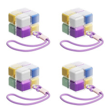 4X Pill Box with Lanyard 8 Grid Magnetic Portable Medicine Dispenser Case for Travel Vitamin Tablet Storage