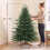 Homcom HOMCOM 150 cm Artificial Christmas Tree Solid Pine Wood Stand, Green 3