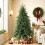 Homcom HOMCOM 6ft Predecorated Artificial Christmas Tree, Hinged Xmas Tree, Green 2