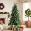 Homcom HOMCOM 6ft Predecorated Artificial Christmas Tree, Hinged Xmas Tree, Green 9