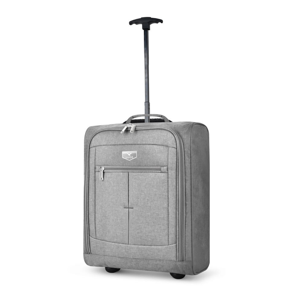 Lugg Unisex Grey Approved Lightweight Travel Bag With Wheels, Mercury(45X36x20cm) In Cabin - Image 3