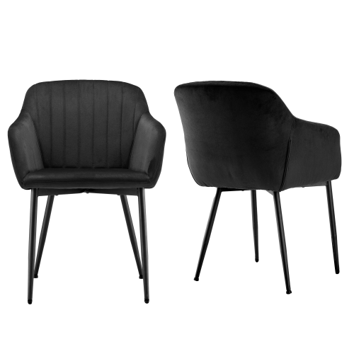 (Black, Set of 2) GOEURVANT Dining Chairs 1