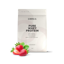 OMNIA Pure Whey Protein Powder 1KG Low Carb Low Sugar Formula with Over 22G Protein Per Serving 33 Servings - Strawberry