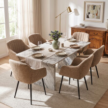 (Coffee, Set of 6) GOEURVANT Dining Chairs