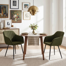 (Olive Green, Set of 2) GOEURVANT Dining Chairs