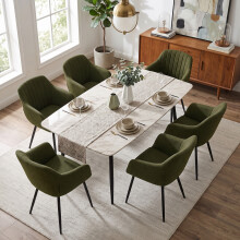 (Olive Green, Set of 6) Goeurvant Dining Chairs
