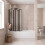 5 Panel 1200 x 1400mm Black Over Bath Glass Shower Screen Folding 3