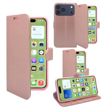 (Rose Gold) For Apple iPhone 18 Pro Max Wallet Flip PU Leather Card Slot Pouch Case