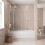 Bathroom 4 Panel Folding Bath Shower Screen Chrome 1000mm Reversible 4mm Glass 3