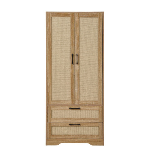 Living And Home 2-Door Wardrobe with 2 Drawers 2