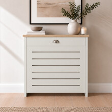 Vale Designs Storage Radiator Cover with Drawer - Cream Small 955 x 780mm