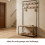 Hallway Shoe Bench Storage Coat Rack 9 Hooks 5