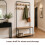 Hallway Shoe Bench Storage Coat Rack 9 Hooks 7