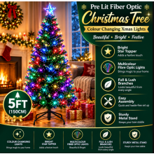 Pre Lit Fiber Optic Christmas Tree Colour Changing