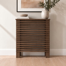 HEATSYNC® Radiator Cover Walnut Horizontal MDF Cabinet Small (W: 78cm / H: 81.5cm / D: 19cm)