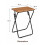 Folding Rustic Oak TV Table Side Computer Desk 6