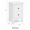 Modern White 2-Drawer Bedside Table Black Cabinet 4