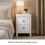 Modern White 2-Drawer Bedside Table Black Cabinet 5