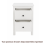 Modern White 2-Drawer Bedside Table Black Cabinet 6