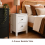 Modern White 2-Drawer Bedside Table Black Cabinet 7