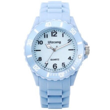 Womens /Girls Youth 10Bar Casual Candy Coloured Blue Silicon Quartz Wristwatch