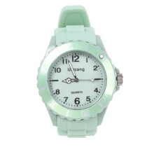 Womens /Girls Youth 10Bar Casual Candy Coloured Green Silicon Quartz Wristwatch