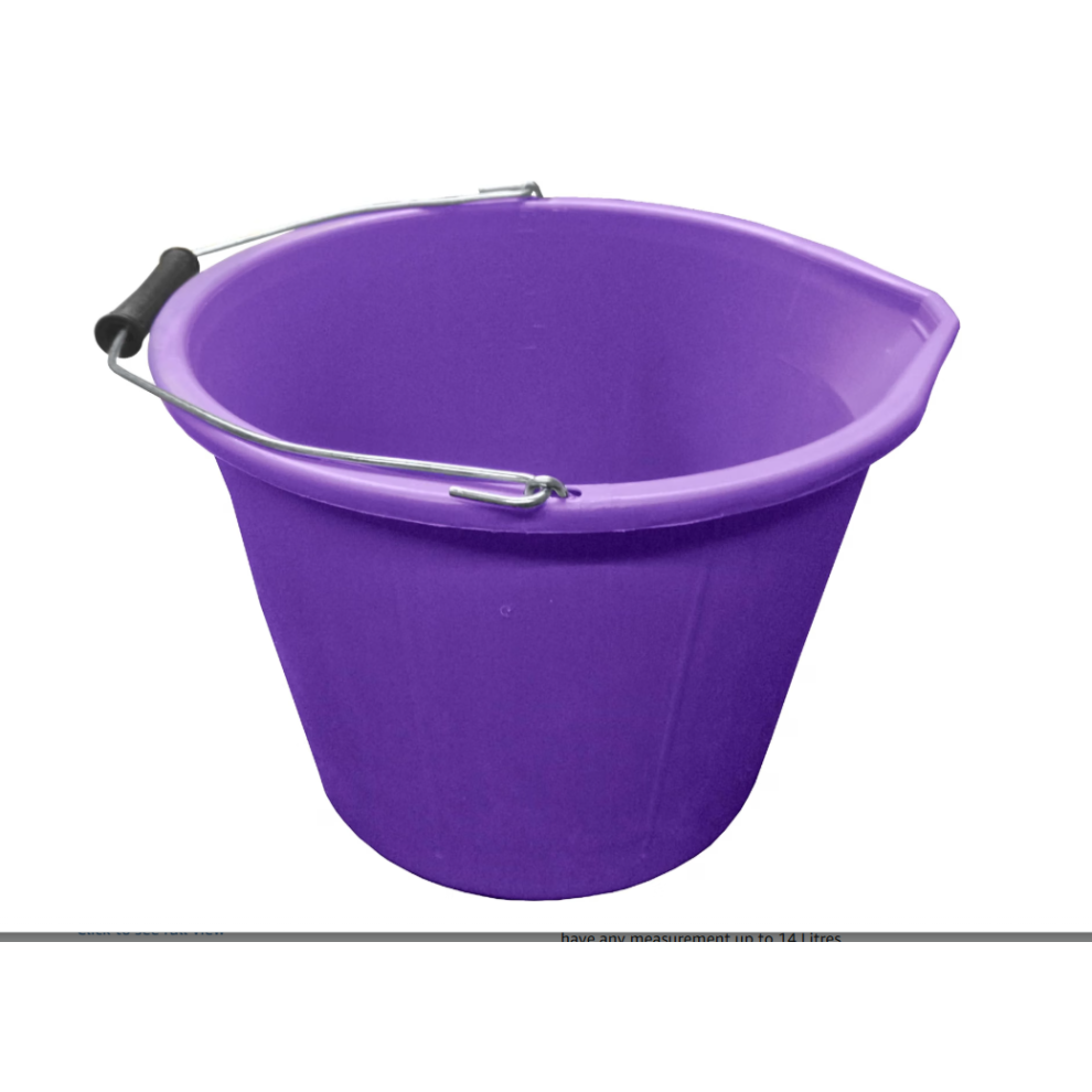 B&Q - Purple 3 Gallon Bucket With Metal Handle And Pouring SpoutPack Of 2 - Image 2