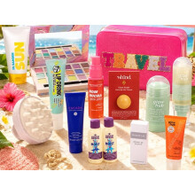 Travel Essentials Filled Bag | 13-Piece Skincare, Makeup & Haircare Travel Kit