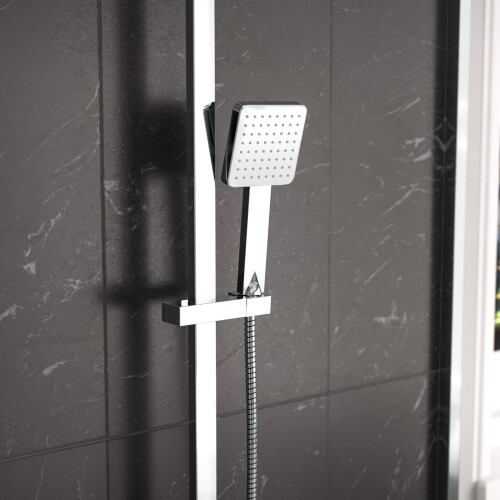 NES Home Modern Square Exposed Thermostatic Mixer Shower Set Shower Head and Handheld 1