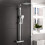NES Home Modern Square Exposed Thermostatic Mixer Shower Set Shower Head and Handheld 4