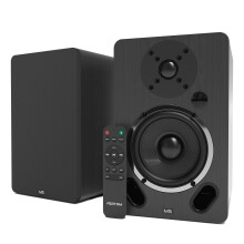 AZATOM Bookshelf Speakers | Bluetooth | 5” Carbon Fibre driver & Silk Tweeter | 24bit DAC Built-in | Perfect for Streaming Music, Gaming, Vinyl