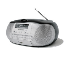 Portable CD Player with DAB/DAB+/FM Digital Radio | Bluetooth & USB MP3 Player | Battery & Mains Powered (6x”C”) | Dual Alarms & Sleep