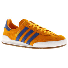(Yellow, 12 (Adults')) Adidas Originals Mens Trainers Jeans Leather Lace Up gold royal blue UK Size