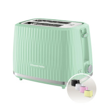 Russell Hobbs Eden 2 Slice Toaster, 6 Browning Settings, Pistachio, 800W