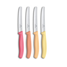 Victorinox 4X Swiss Classic Breakfast Knife, Serrated Bread Knife, 11 cm