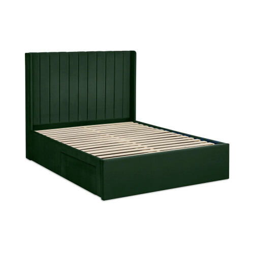 Leila Bottle Green Dual Storage Door 135cm Double Bed 1