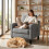 (Dark Grey)Modern Armchair with High Back,Cushion 3